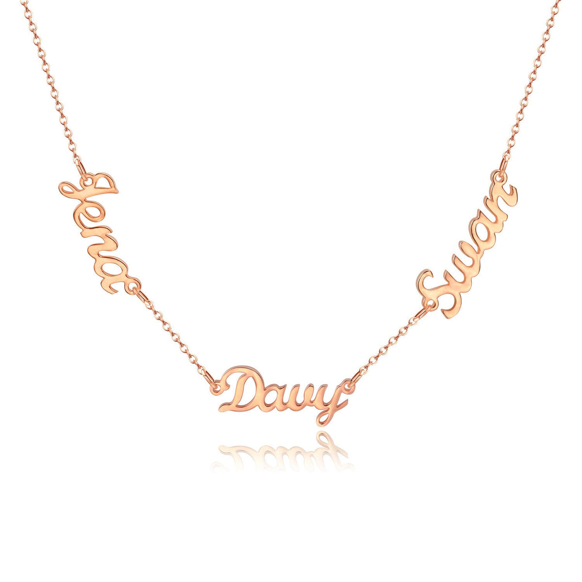 Personalized Name Necklace with 1-6 Names – 20 Fonts Available