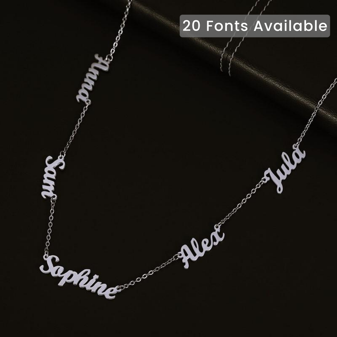 Personalized Name Necklace with 1–6 Names