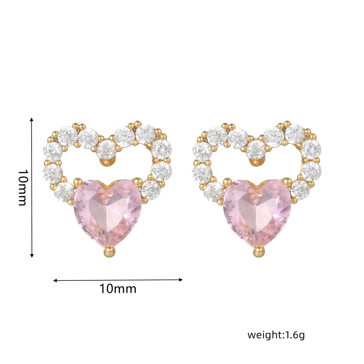 Sweet Pink Love Earrings Set