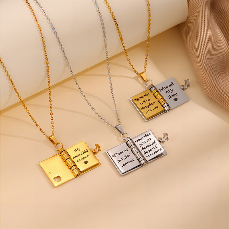 “My Little Star” Book Locket Necklace – Gift for Daughter or Son