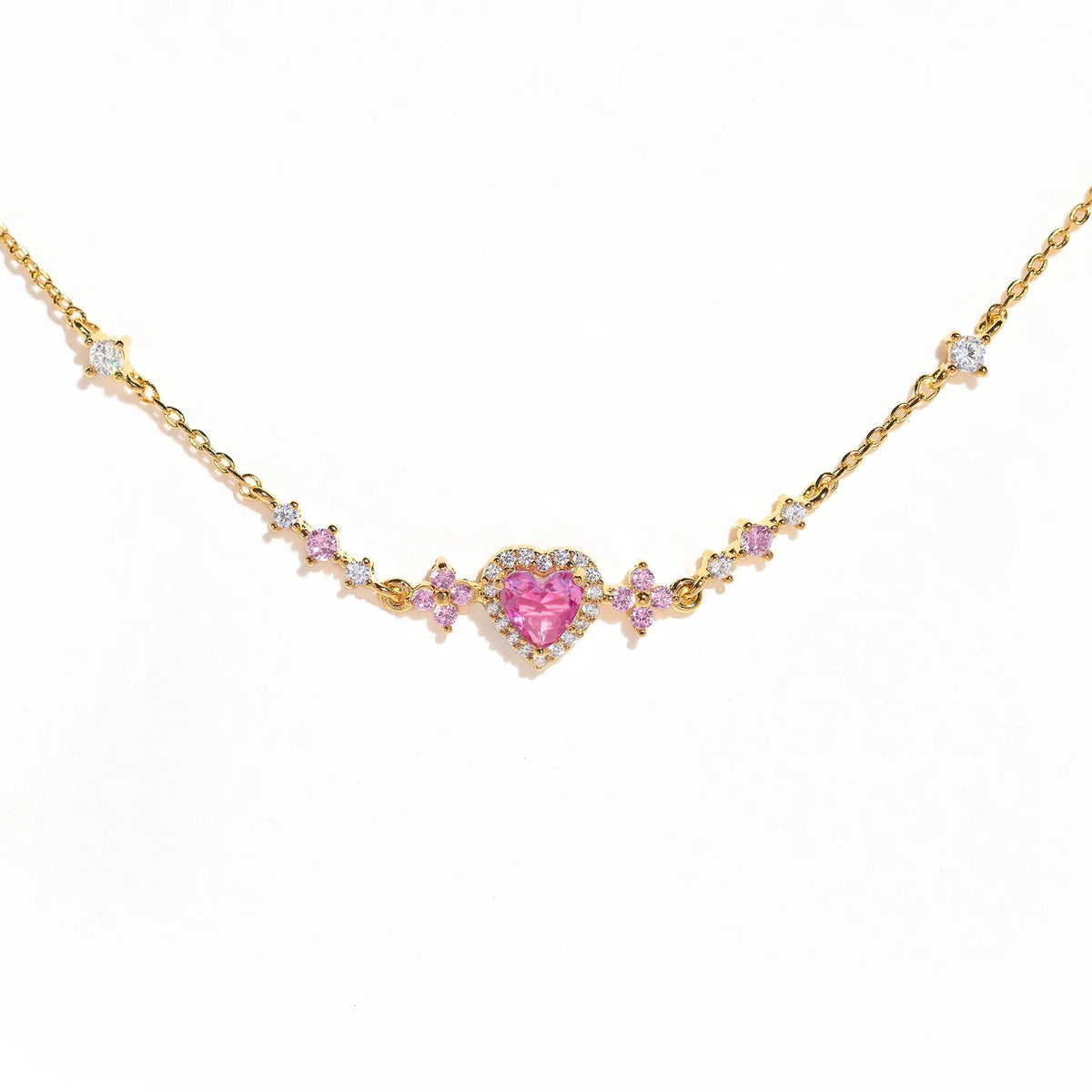 Sweet Pink Bow Crystal Stacking Bracelet
