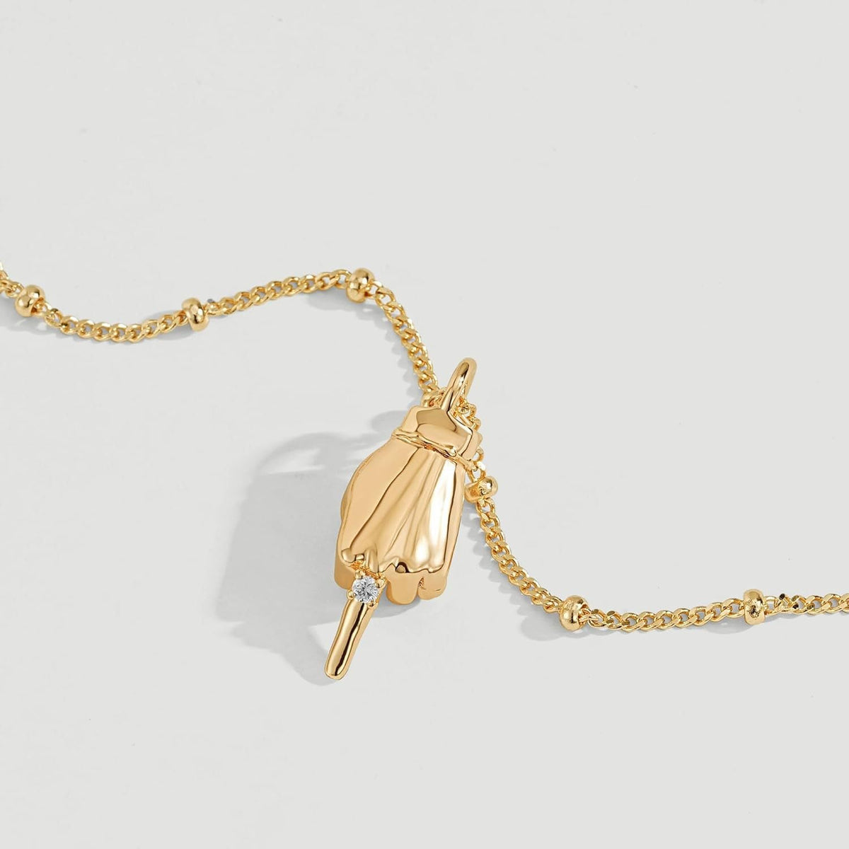 Hand Gesture Statement Pendant Necklace