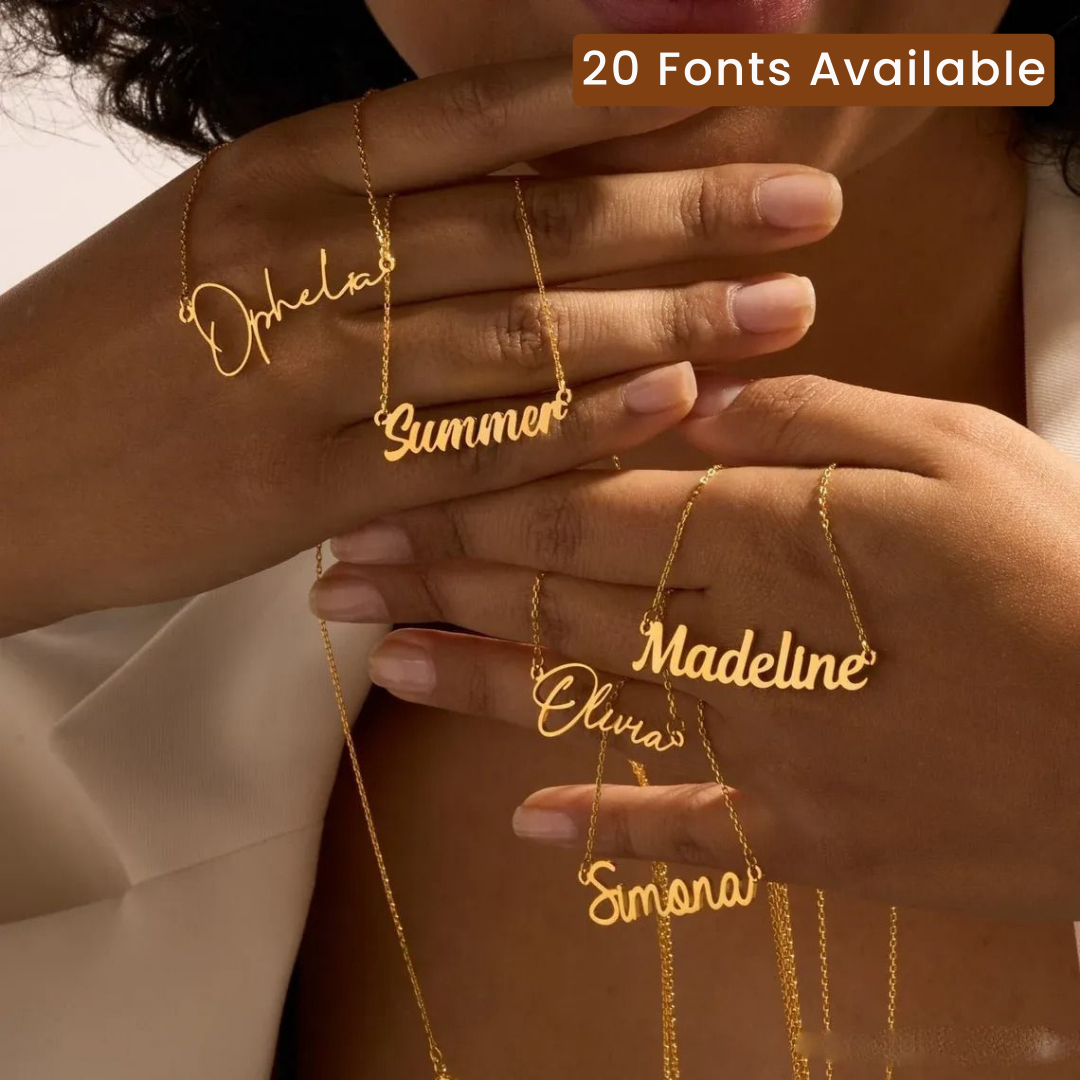 Personalized Name Necklace – 20 Fonts Available