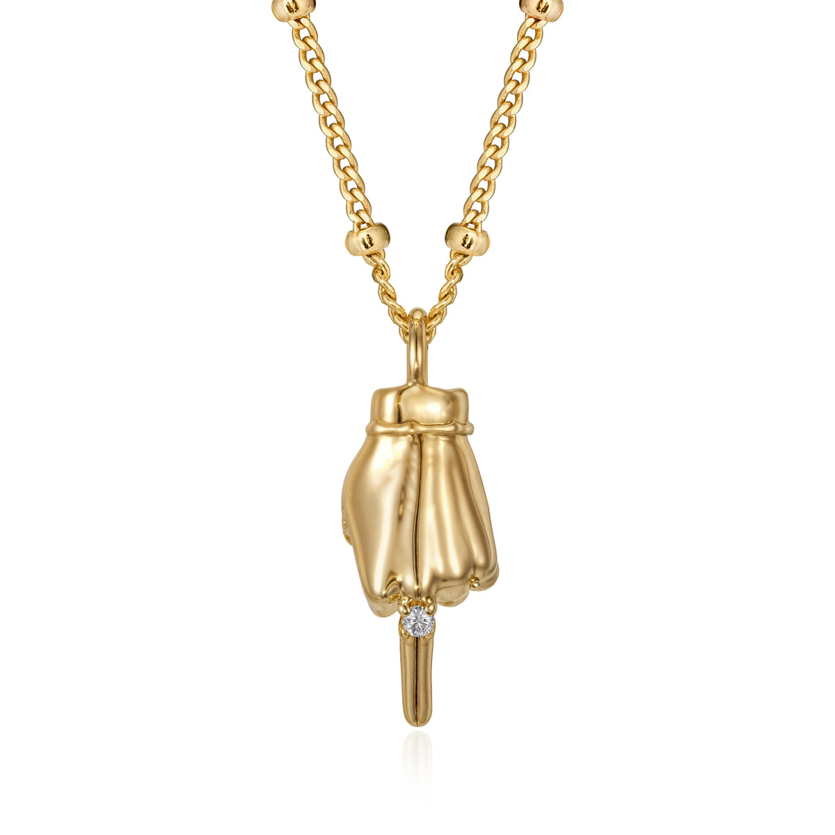 Hand Gesture Statement Pendant Necklace