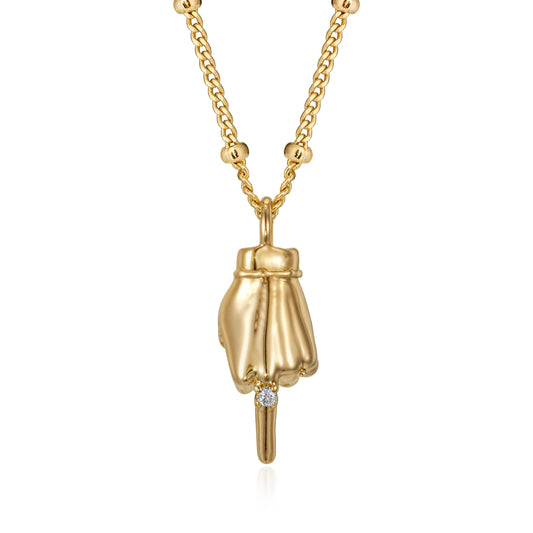Hand Gesture Statement Pendant Necklace