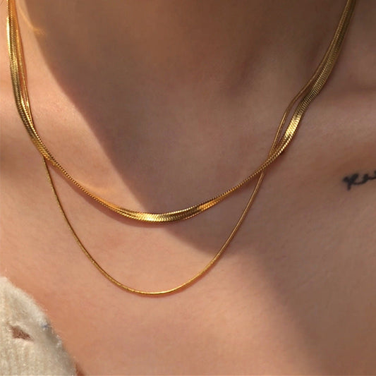 Double-Layer Snake Chain Necklace