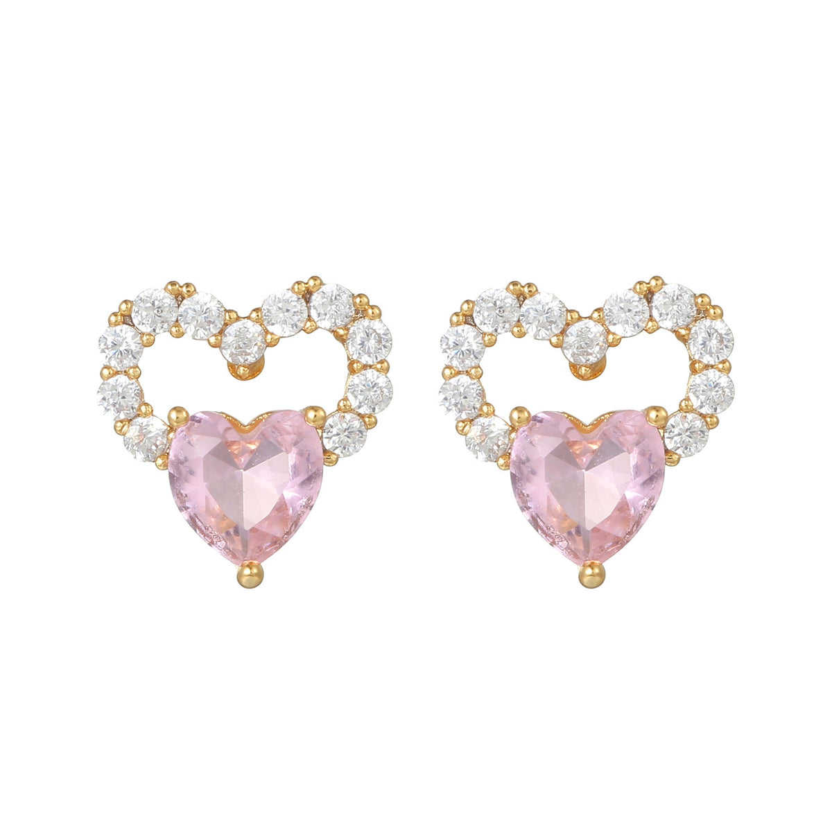 Sweet Pink Love Earrings Set