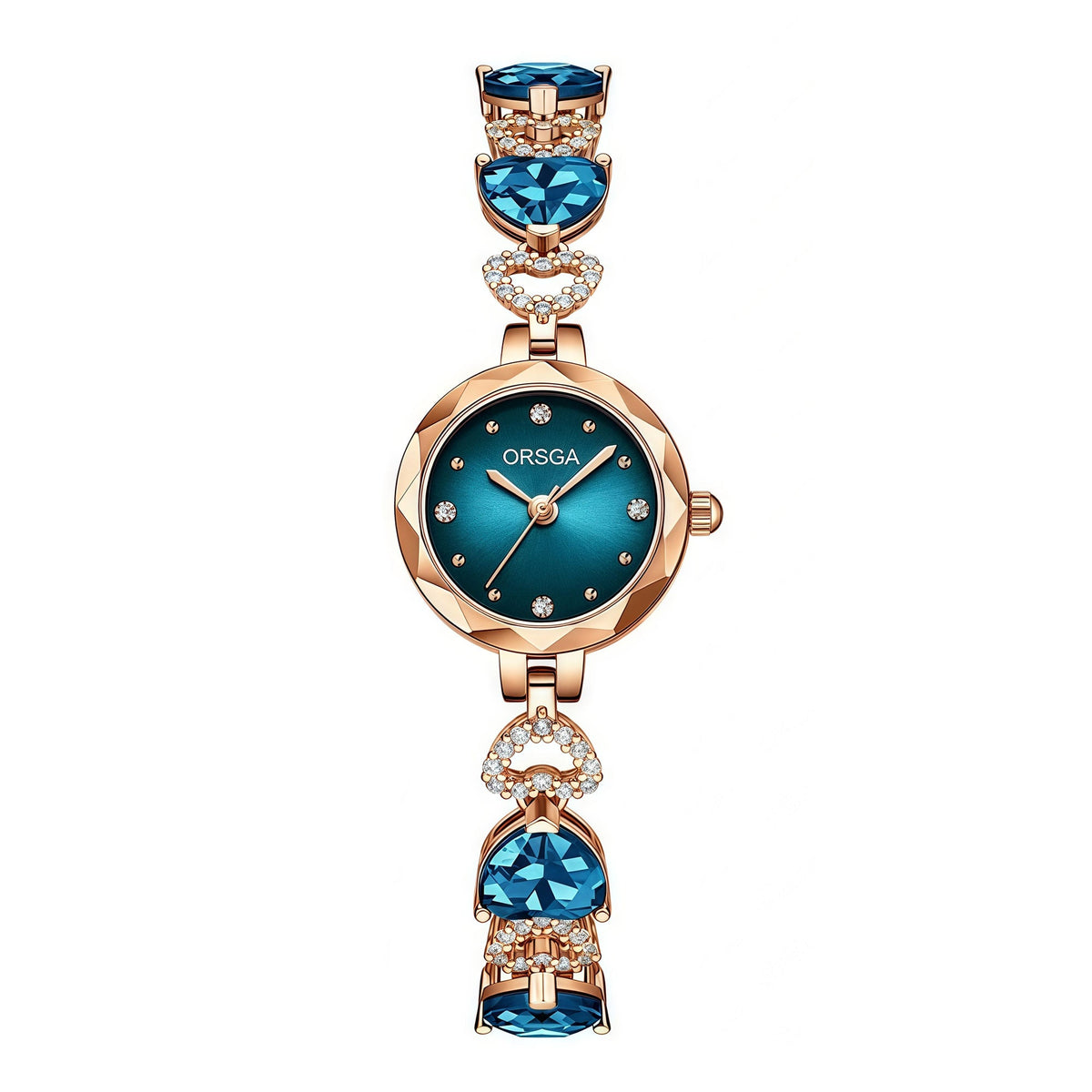 Ocean Heart Crystal Waterproof Watch
