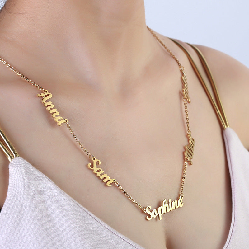 Personalized Name Necklace with 1–6 Names