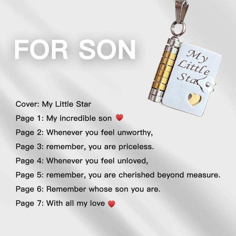 “My Little Star” Book Locket Necklace – Gift for Daughter or Son