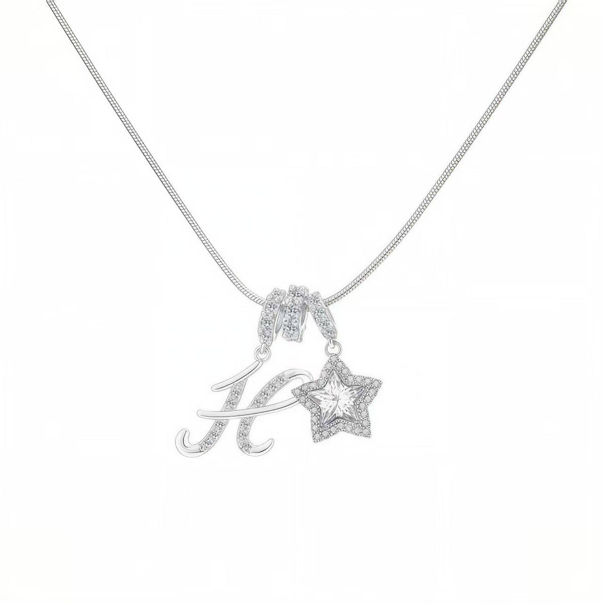 Initial & Star Pendant Necklace – Waterproof & Tarnish-Free