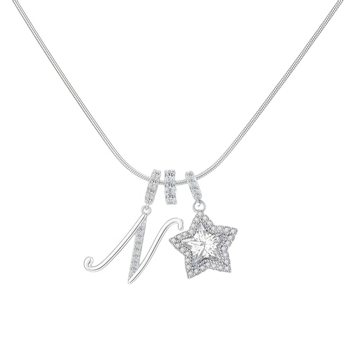 Initial & Star Pendant Necklace – Waterproof & Tarnish-Free