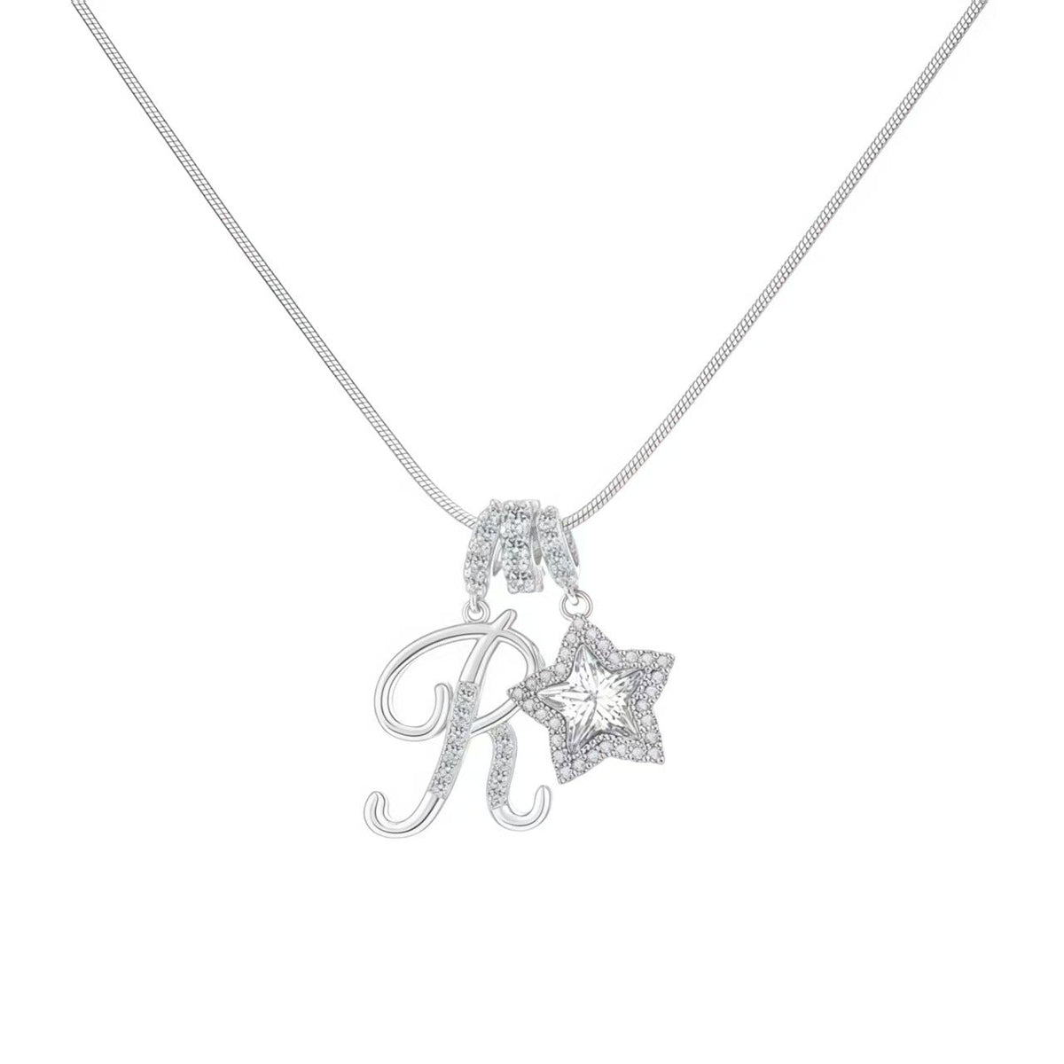 Initial & Star Pendant Necklace – Waterproof & Tarnish-Free