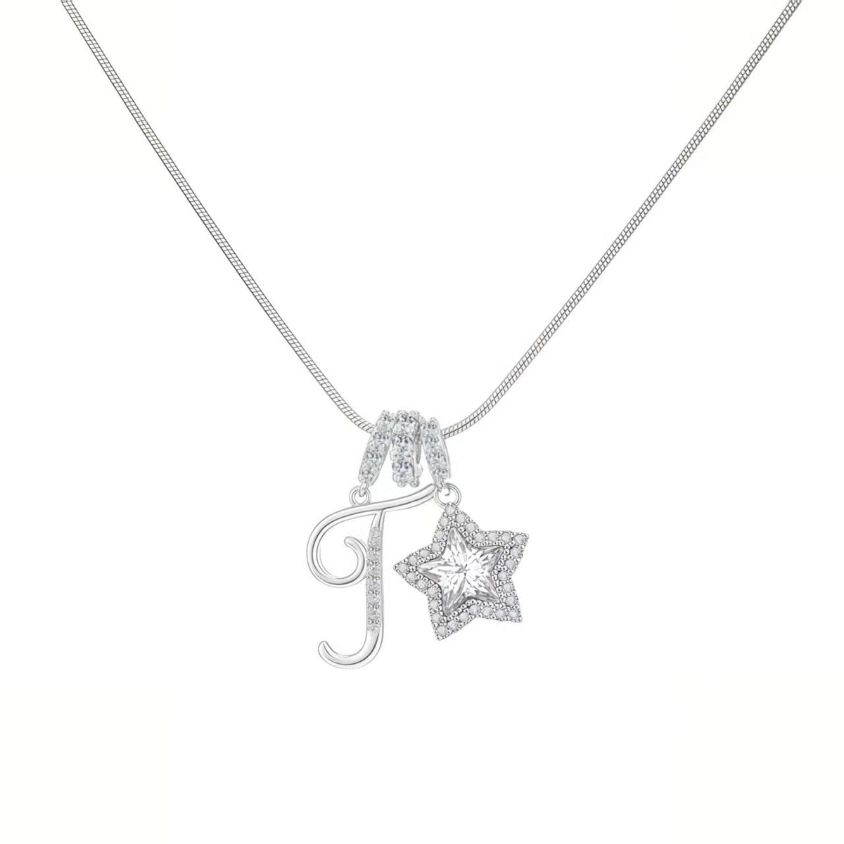 Initial & Star Pendant Necklace – Waterproof & Tarnish-Free