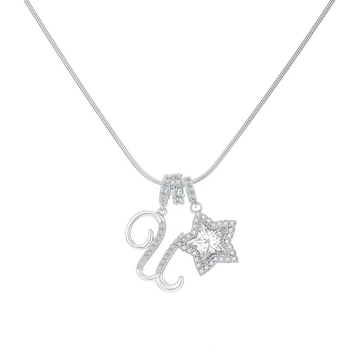 Initial & Star Pendant Necklace – Waterproof & Tarnish-Free